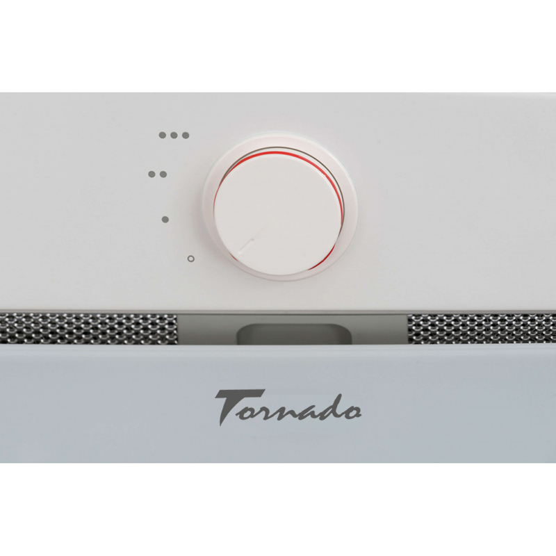 Tornado MODUL GLASS 750(60) WH LED вытяжка встраиваемая, 750 м3/час, белая, ширина 60 см, поворотное управление - Image 3