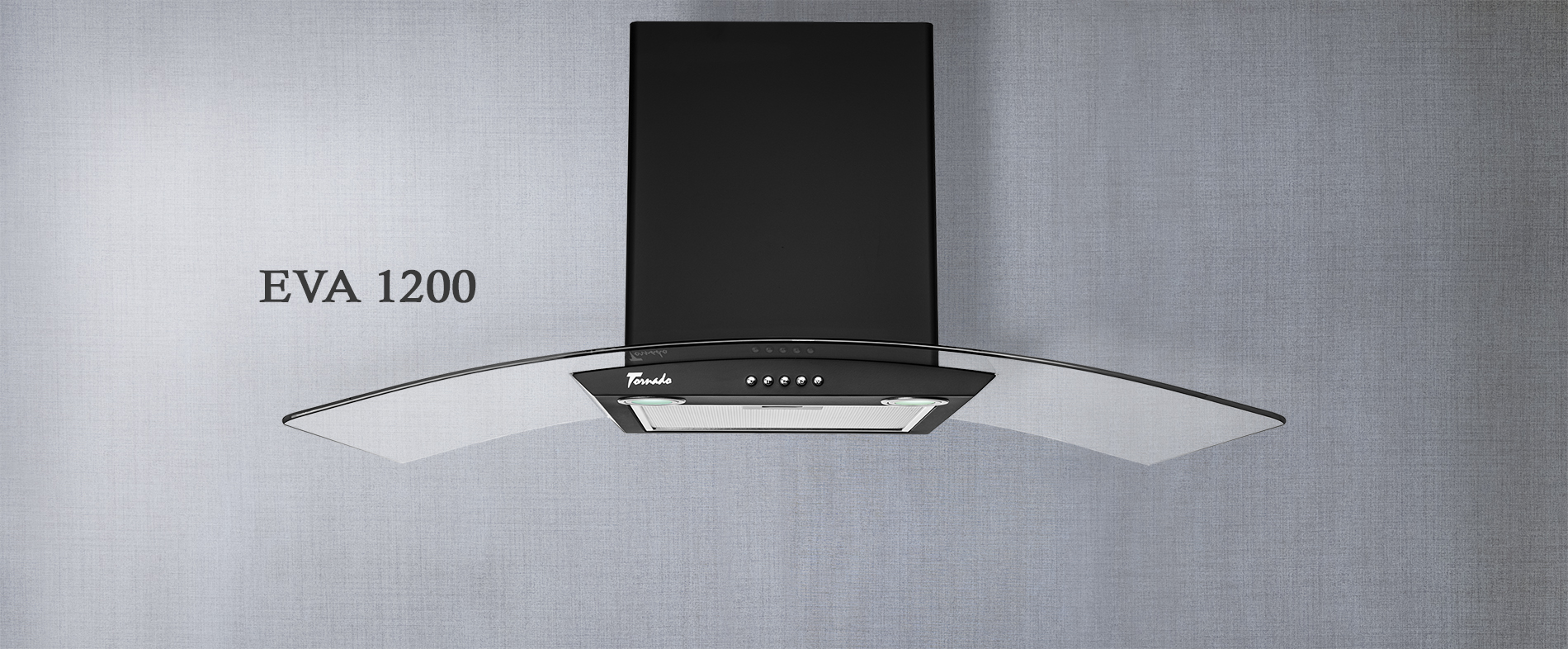 Вытяжка Tornado EVA 1200(90) BL LED черная купольная  1200 м3 час — изображение 3