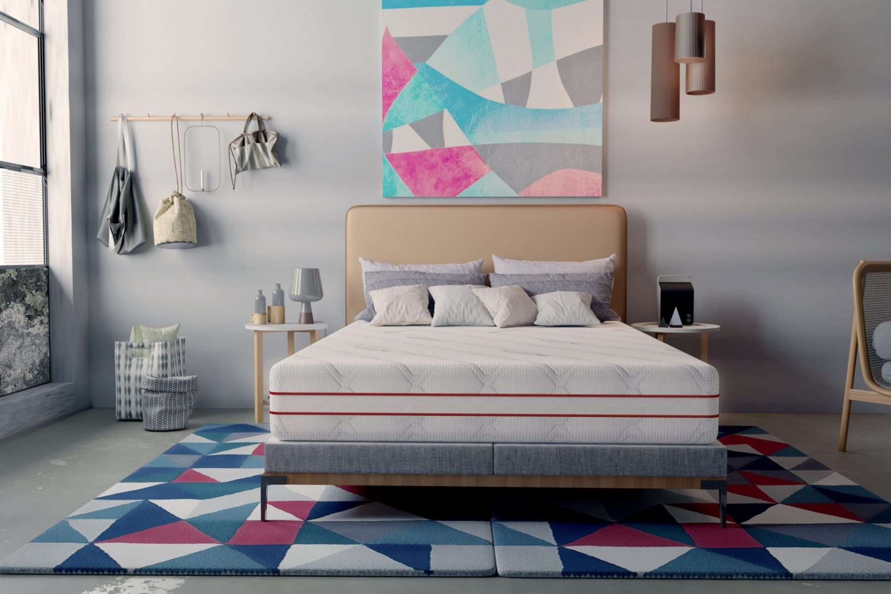 Saltea Somnart Memory Hypoallergenic Med Antibacteria ortopedică, fără arcuri, cu spumă memory, înălțime 18 cm, fermitate medie - Image 3