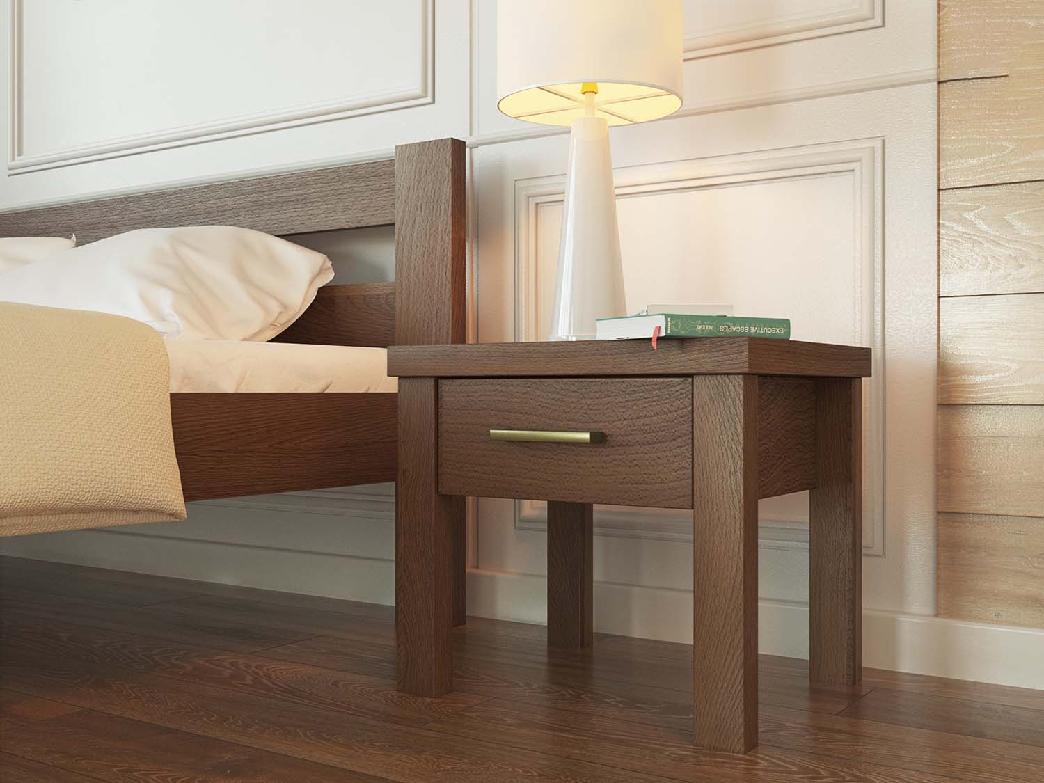 Деревянная тумбочка T2 из массива бука