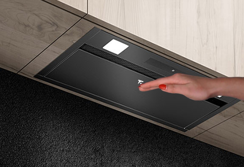 Tornado MODUL TOUCH FREE 1200(60) BL LED вытяжка встраиваемая, 1200 м3/час, черная, ширина 60 см, управление жестами — изображение 2