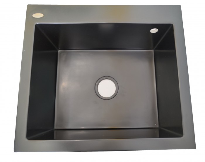 Tonado NIKOLI 510*565 BLACK  гранитная кухонная мойка — изображение 1