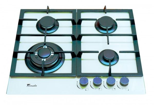 Tornado TR4033 WHITE GLASS Плита газовая встраиваемая