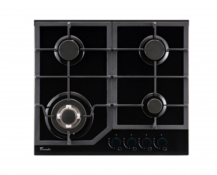 Tornado TR4033 BLACK GLASS Плита газовая встраиваемая — изображение 1