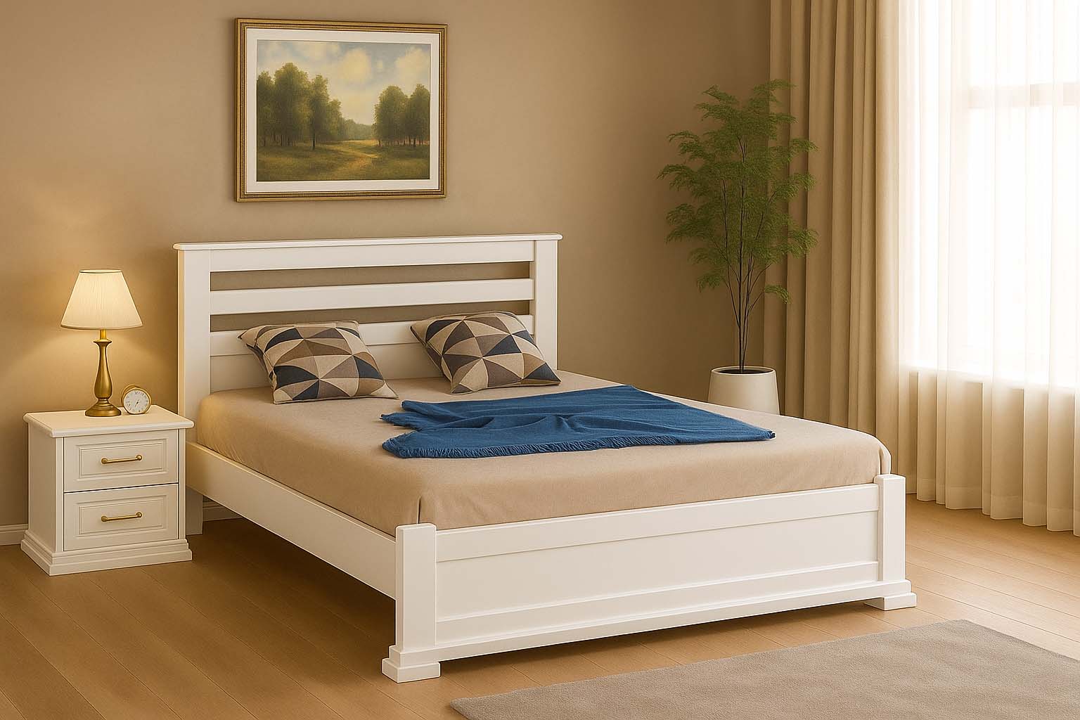 Кровать деревянная из массива бука Mebil Lev Лорд