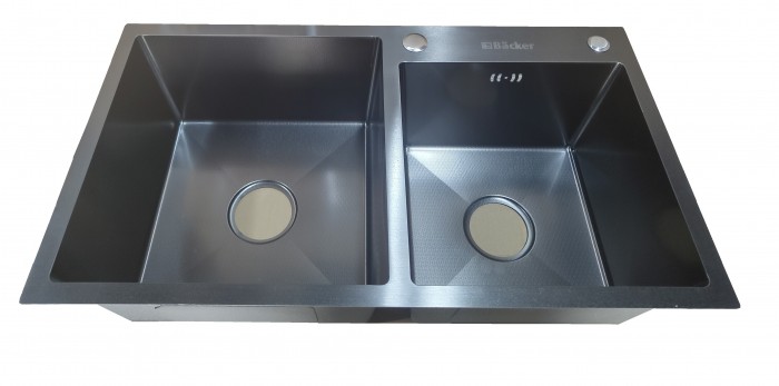 Backer Duo 750-41047 Nano Black Backer PVD  металлическая  мойка для кухни — изображение 1