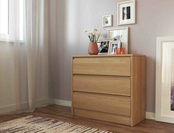 Комод из дерева Mebel Lev К3 Бук Серый графит