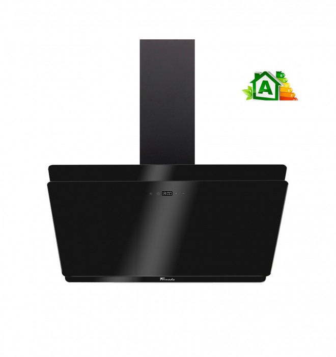 Вытяжка Tornado NOTOS 1200(90) LED BL  черная наклонная с  производительностью 1200 м3 час - Image 2