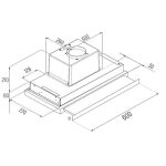 Tornado SOLANO 860(60) IX LED вытяжка телескопическая, 860 м3/час, inox, ширина 60 см, 3 скорости — изображение 8