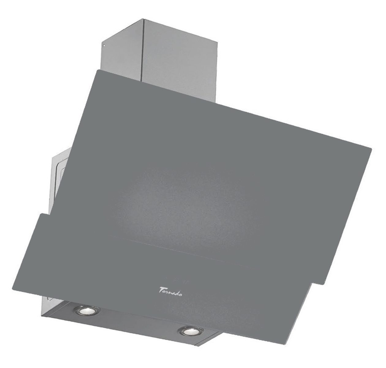 Вытяжка Tornado CAPPA 1000(60) LED SILVER  серая наклонная с  производительностью 1000 м3 час — изображение 1