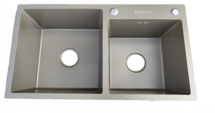 Backer Duo 750-41047 Titan Grey Chiuvetă de bucătărie - Image 1