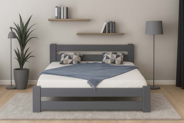 Деревянная кровать Лира 160x200 Бук Серый