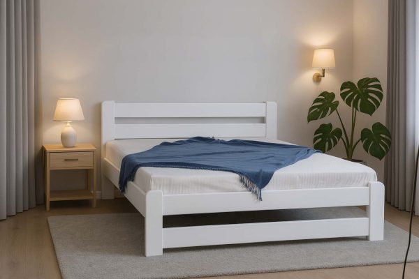 Деревянная кровать Лира 160x200 Бук Белый