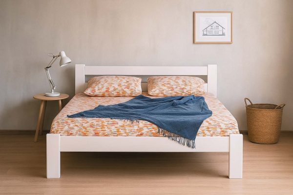 Деревянная кровать Mebil Lev СОНЯ 160x200 Бук Белый