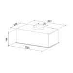 Встраиваемая вытяжка для кухни Mastercook Bora 850(52) Sensor FG BL LED с сенсорным управлением — изображение 6