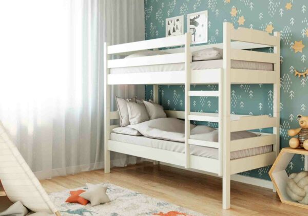 Pat supraetajat pentru copii din lemn Mebel Lev Milena 2, 90x200 cm