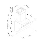 Вытяжка Tornado SKY TOUCH FREE 1100(60) Black наклонная с управлением без касания — изображение 5