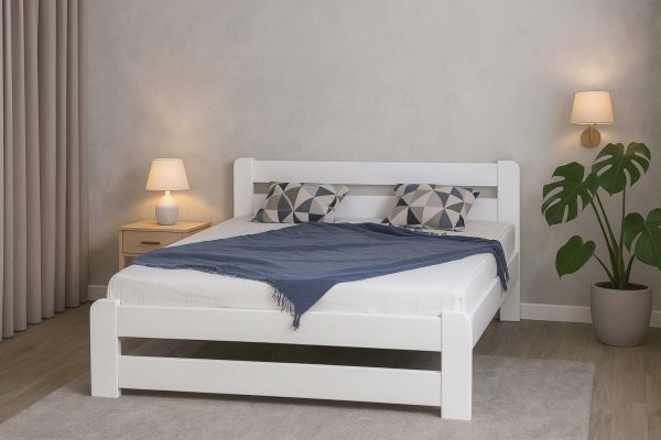 Деревянная кровать Лира 140x200 Бук Белый