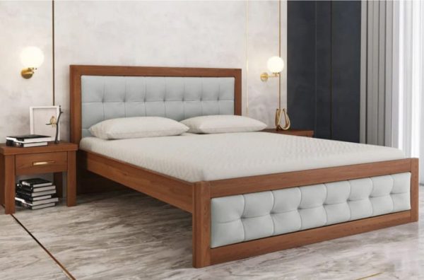 Pat din fag masiv cu spătar moale MADRID PLUS