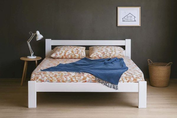 Деревянная кровать Mebil Lev СОНЯ 180x200 Бук Белый