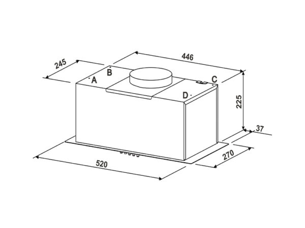 Встраиваемая вытяжка для кухни Mastercook DRYTH