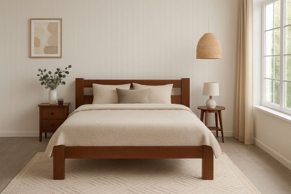 Деревянная кровать Mebil Lev СОНЯ 180x200 Бук Темный орех