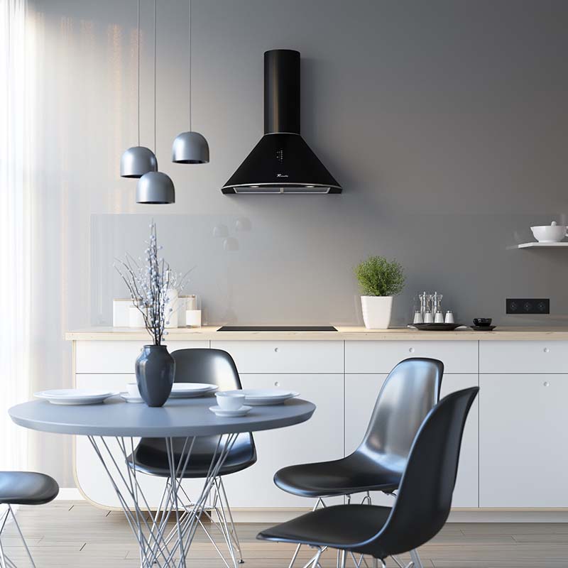 Вытяжка Tornado VIOLA 750(50) BL LED черная 50см  купольная  750 м3 час — изображение 2