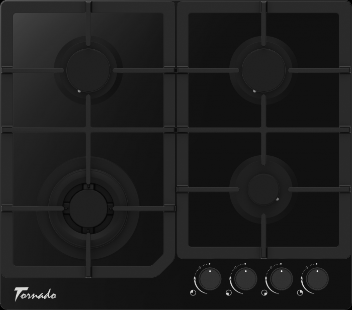 Tornado YOL-4025WOK BL Плита газовая встраиваемая — изображение 1