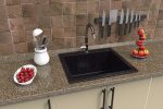Tonado NIKOLI 510*565 BLACK  гранитная кухонная мойка — изображение 2