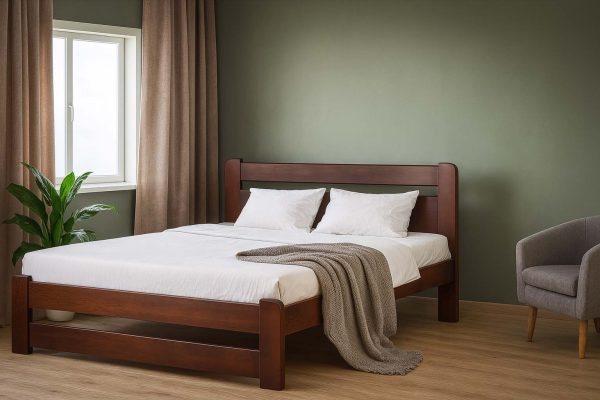Деревянная кровать Лира 160x200 Бук Темный орех