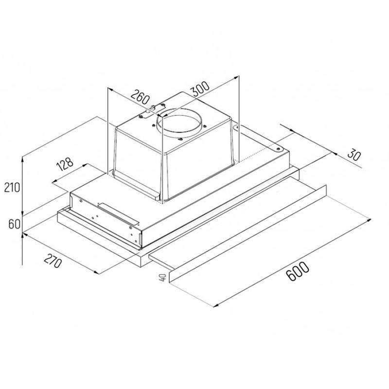 Tornado SOLANO 860(60) IX LED вытяжка телескопическая, 860 м3/час, inox, ширина 60 см, 3 скорости — изображение 8
