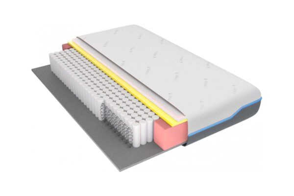 Матрас ортопедический Somnart Domine Tencel Ultra Pocket Multilayer высота 24 см, с независимыми пружинами, средней жесткости и с пеной памяти