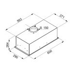Tornado MODUL GLASS 750(60) WH LED вытяжка встраиваемая, 750 м3/час, белая, ширина 60 см, поворотное управление - Image 7