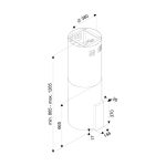 Tornado TUBE ISLAND 1200(40) IX LED вытяжка островная, 1200 m3/час, цилиндрическая 40 см, 4 скорости, тайме, дисплей, сенсорное управление, inox — изображение 2