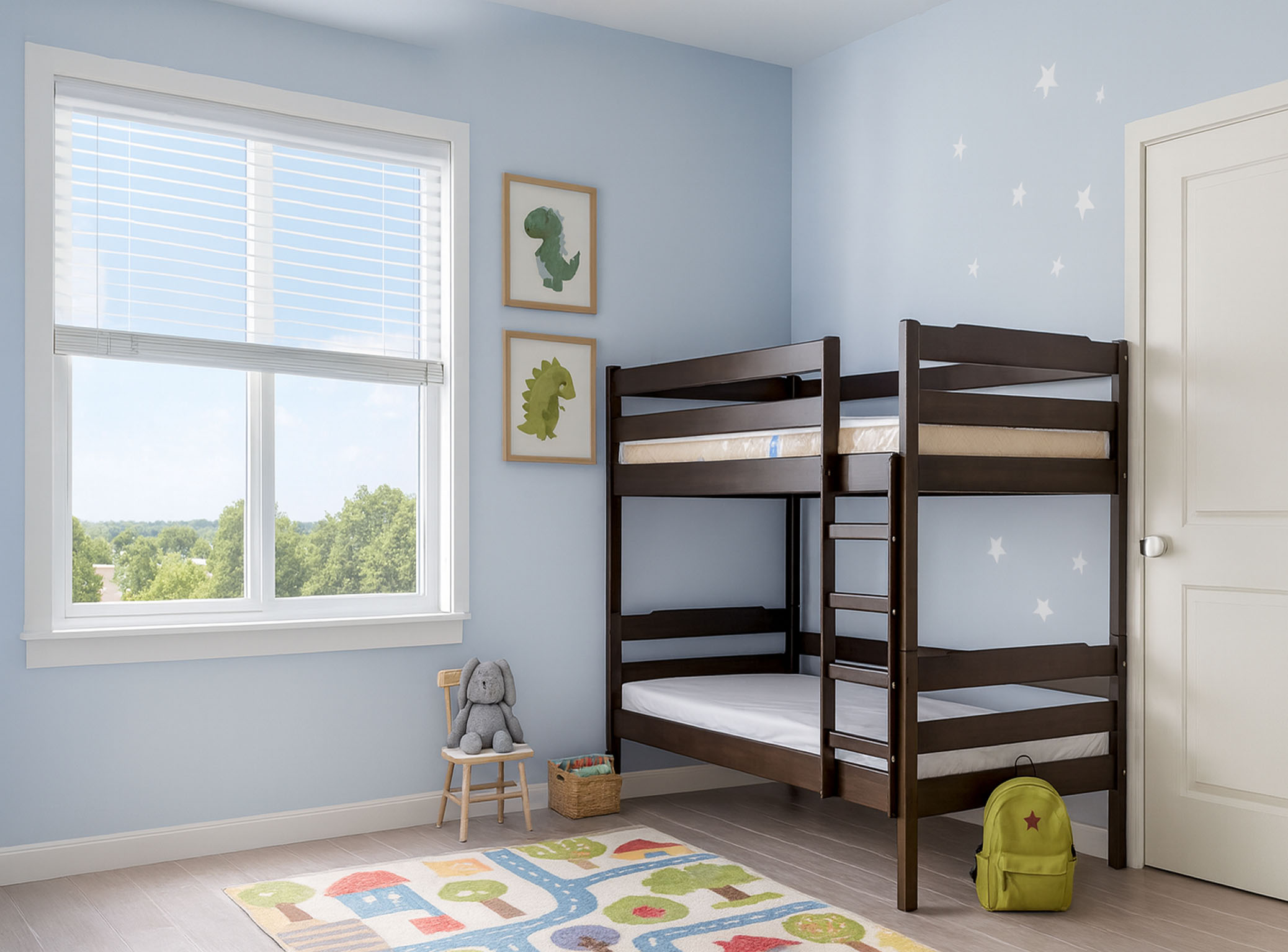 Двухъярусная детская кровåçать Милена 2h темный орех