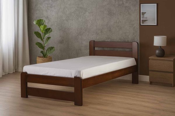 Деревянная кровать Лира 90x200 Бук Темный орех