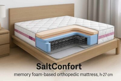 Ортопедический матрас SaltConfort Memory Super, высота 27 см с пеной памяти, матрас средней жесткости