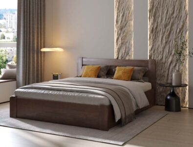 Patul cu mecanism de ridicare Lira PM din fag masiv