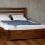 Деревянная кровать Mebli Lev ЛОРД 180x200 Бук Темный Орех