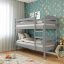 Детская двухъярусная кровать Mebel Lev Милена 2, бук светло серый