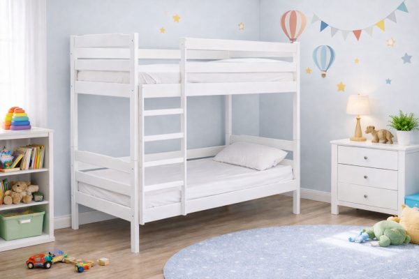 Двухъярусная детская кровать Милена 2h, высота 185 см, между ярусами 90 см
