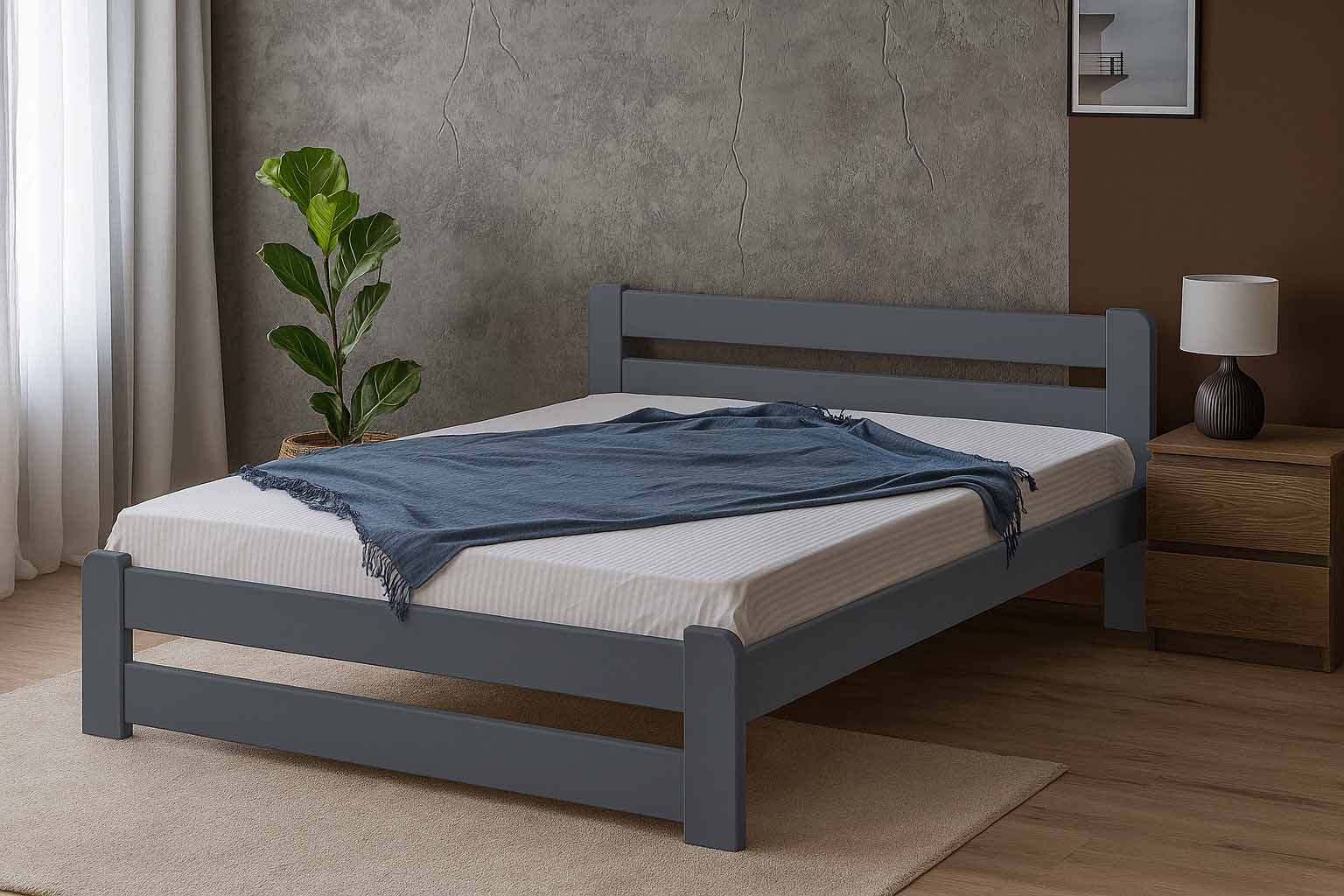 Деревянная кровать Лира 160x200 Бук Серый