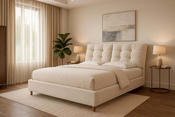 Мягкая кровать Лаура с отсеком для хранения, размер 160x200 см